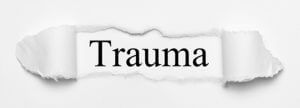 Schriftzug Trauma